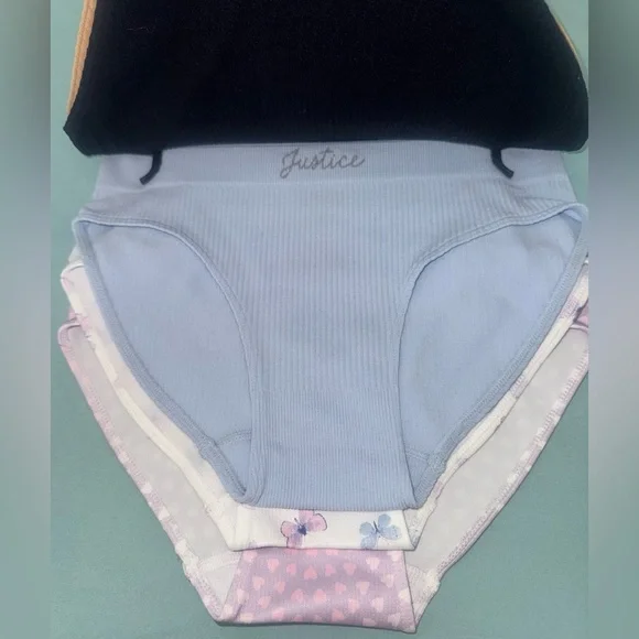 Justice Girls Seamless Bikini Underwear, 5-Pack - Picture 4 of 8
